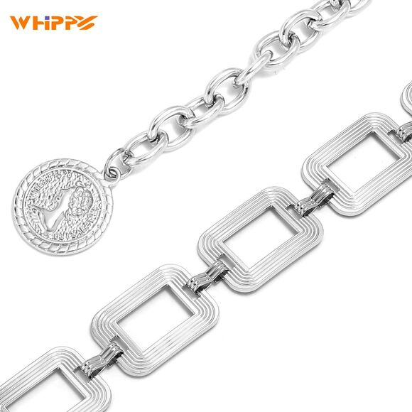 Metal Waist Chain Belt Women Adjustable Body Link Belts Ladies Fashion Chain🤓 - Picture 3 of 7